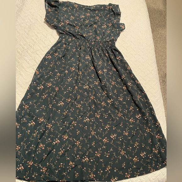 Dark green floral maxi dress - Picture 2 of 5